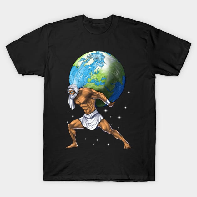 Ancient Greek God Atlas T-Shirt by underheaven